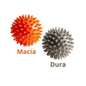 BOLA CRESPA PARA MASSAGEM 7 CM - KIT COM 2 UNID. (1 MACIA + 1 DURA) ACTE