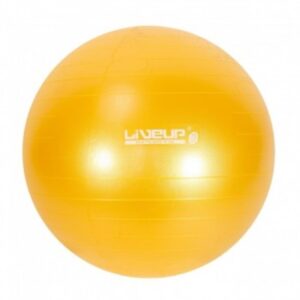 BOLA DE PILATES - 75 CM ANTI-ESTOURO AMARELA - LIVEUP
