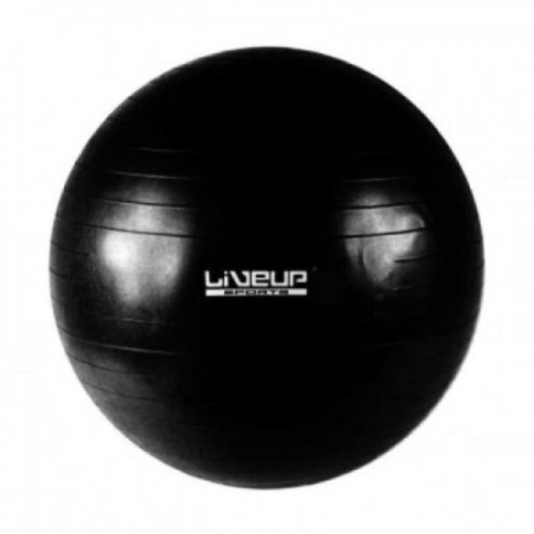 BOLA DE PILATES - 65 CM ANTI-ESTOURO AZUL OU PRETA - LIVEUP - Imagem 2