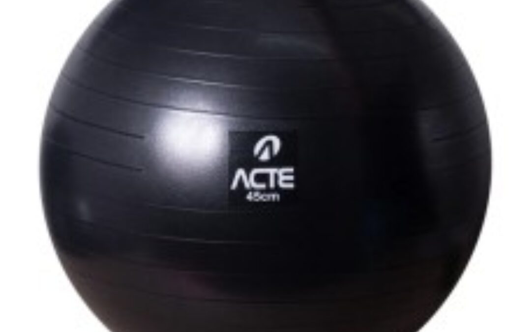 BOLA DE PILATES – 45 CM – PRETA – ACTE